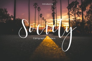 Society Script Font: A Hand Brushed Typeface for Crafters