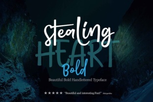 That font you need? Stealing Heart Bold makes branding look polished