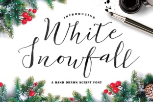 White Snowfall Font for Elegant Design