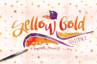 Yellow Gold Font for Editorial Design